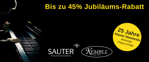 Klavier-Angebote mit Jubiläums-Rabatt bis zu 45%